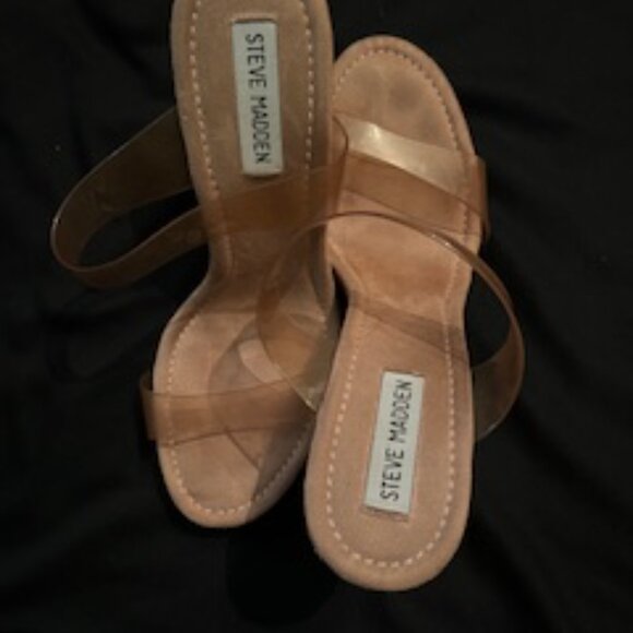 STEVE MADDEN Glassy Rose Mule Heels!! - Picture 3 of 3